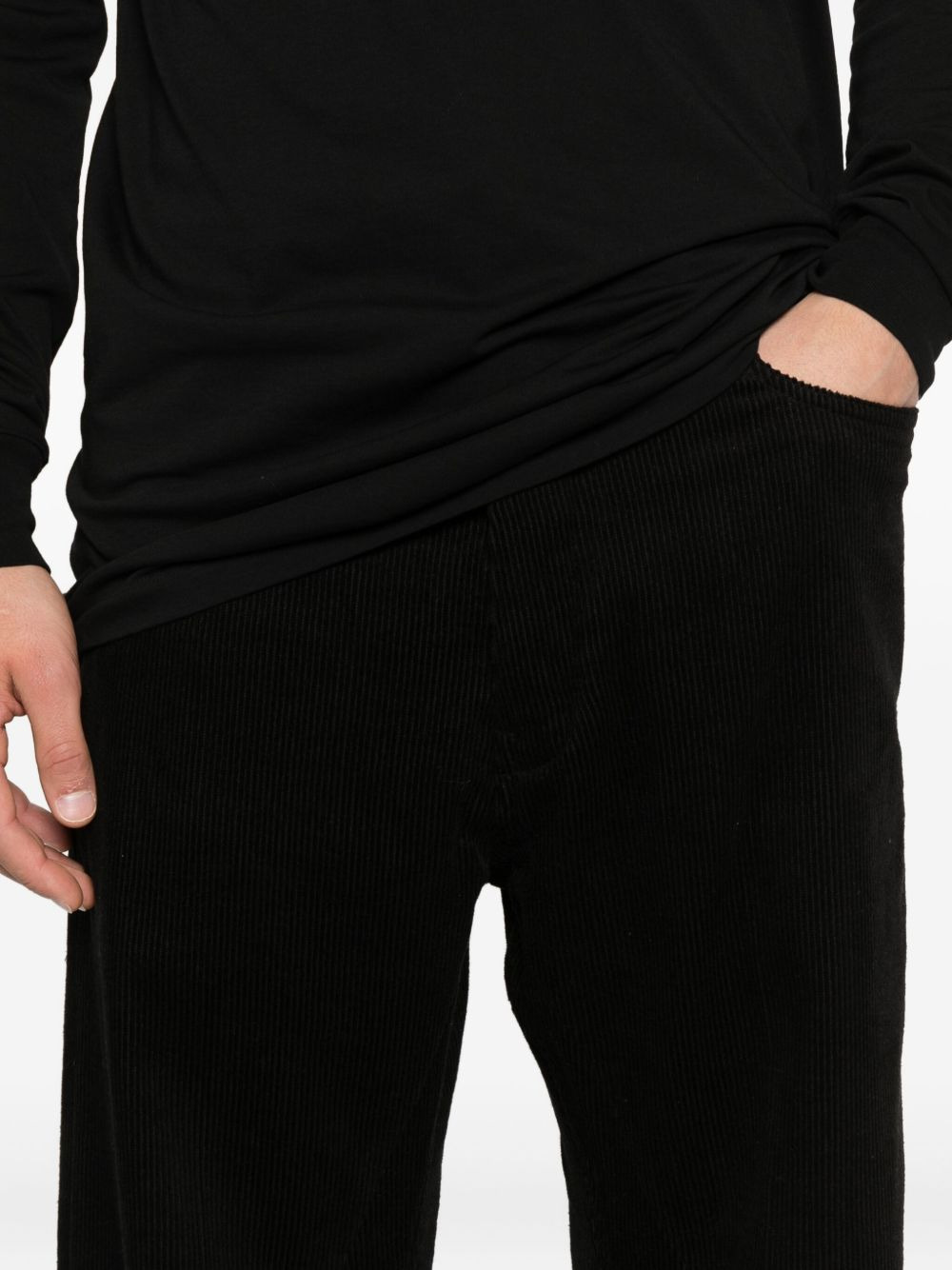 corduroy straight trousers - 5
