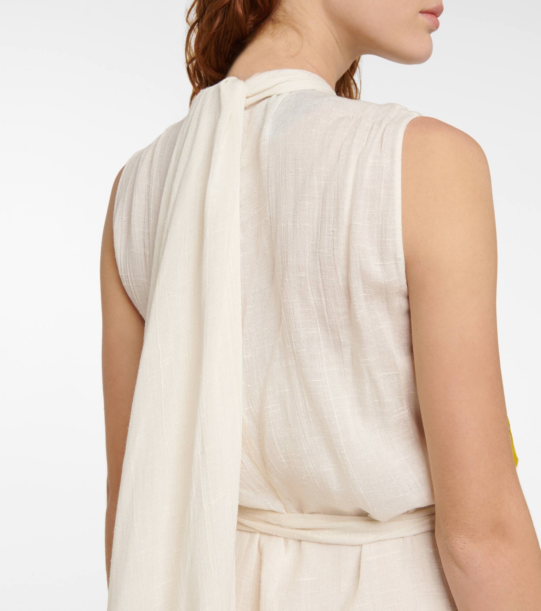 Silk-toile midi dress - 7