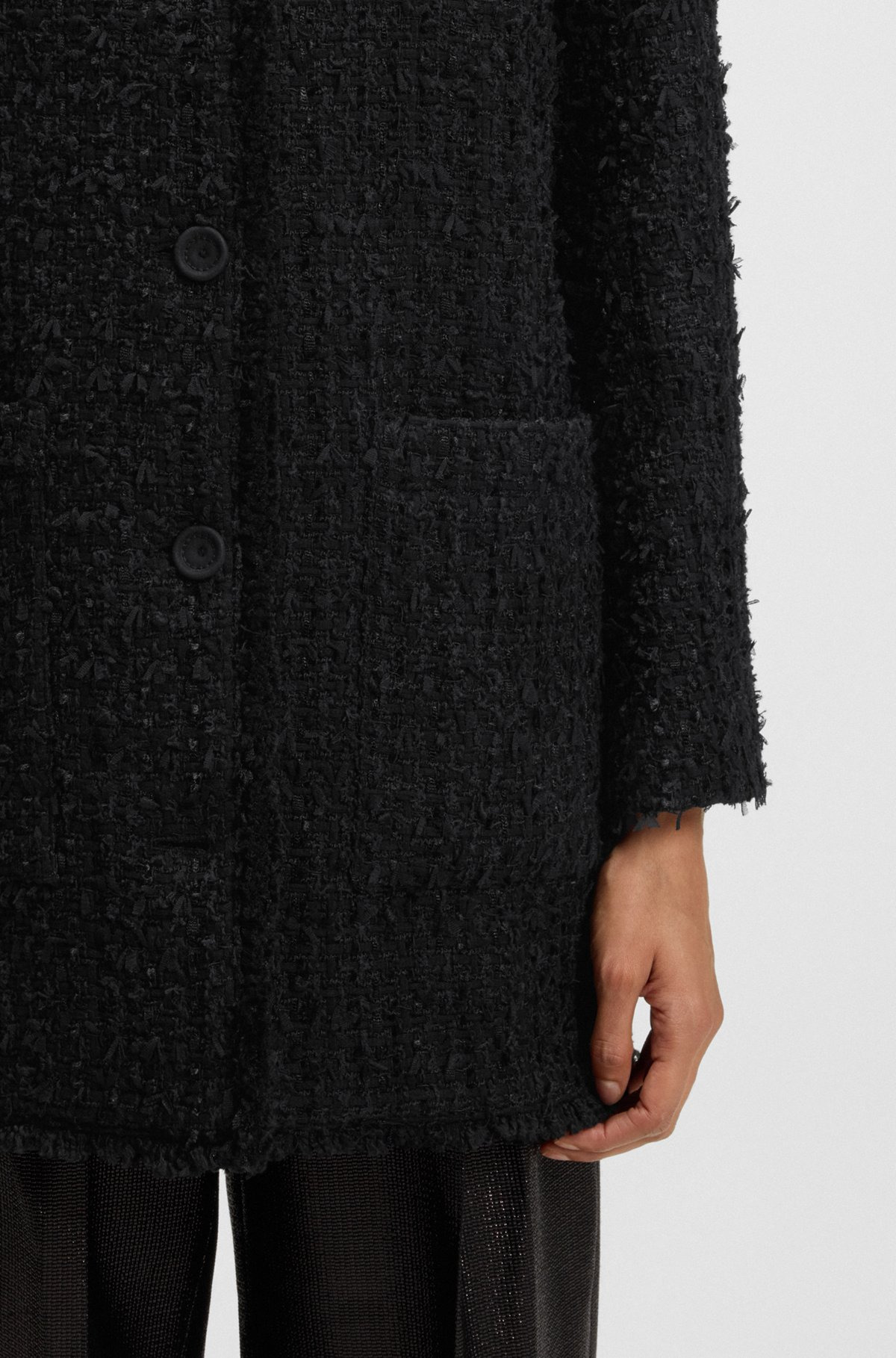 OVERSIZE-FIT BLAZER IN VELVET TWEED - 6