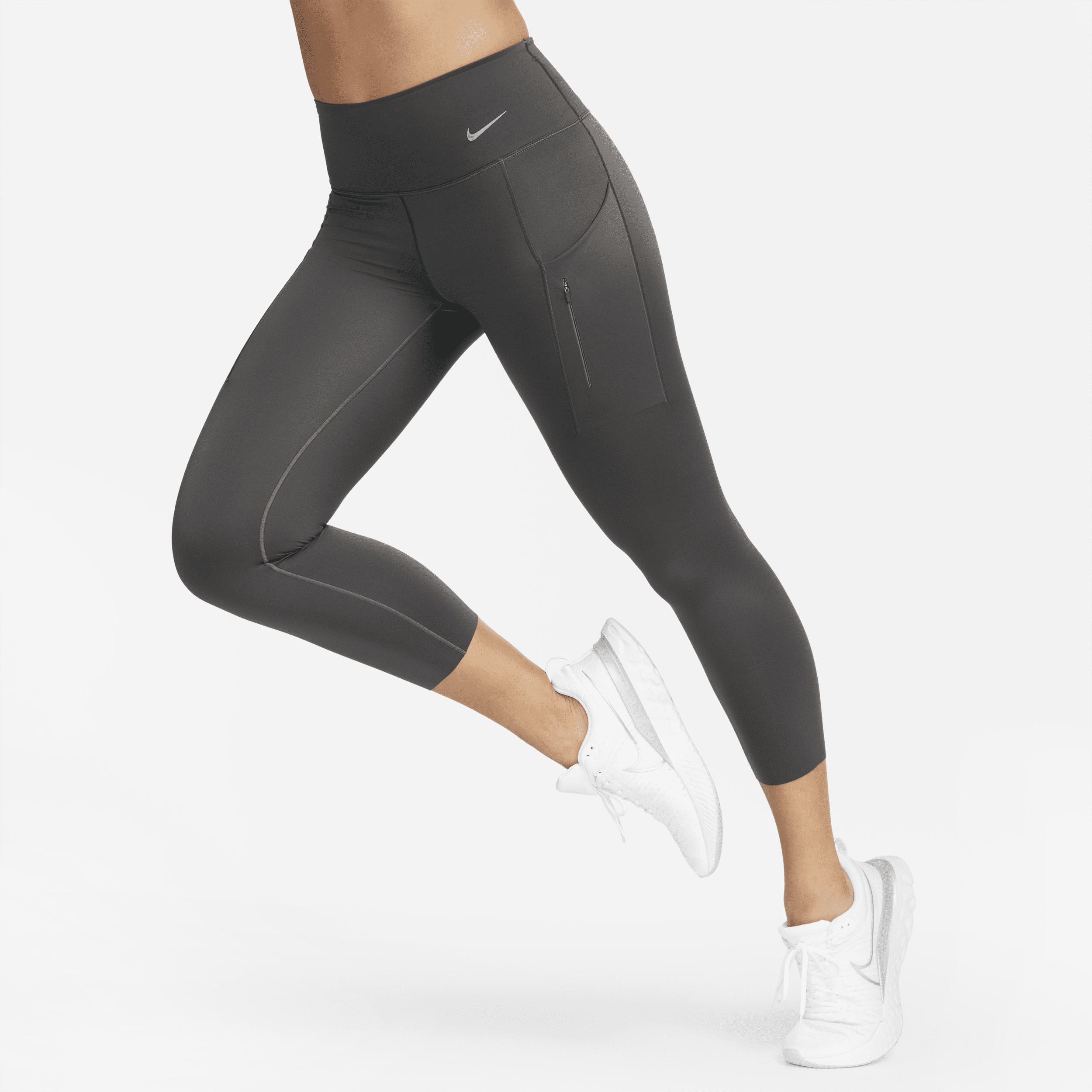 Nike Go Women's Firm-Support Mid-Rise Cropped Leggings with Pockets - 1