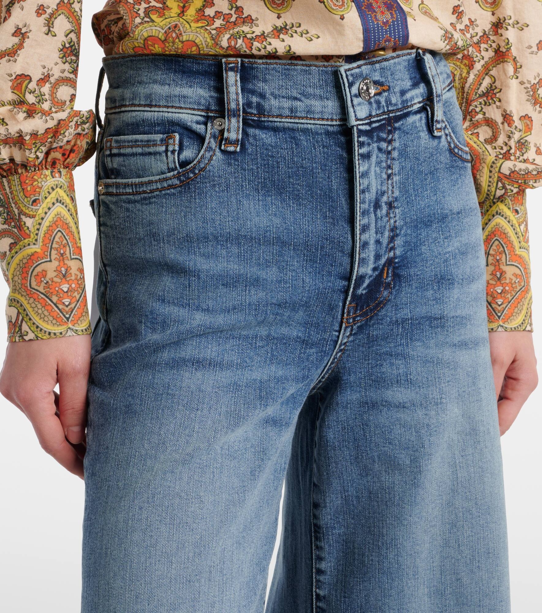 Le Palazzo Crop high-rise wide-leg jeans - 4