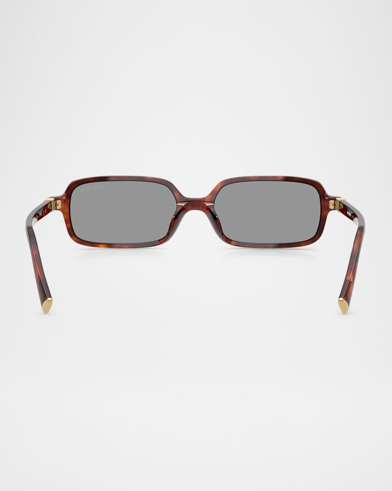 Miu Miu Logo Acetate Rectangle Sunglasses outlook