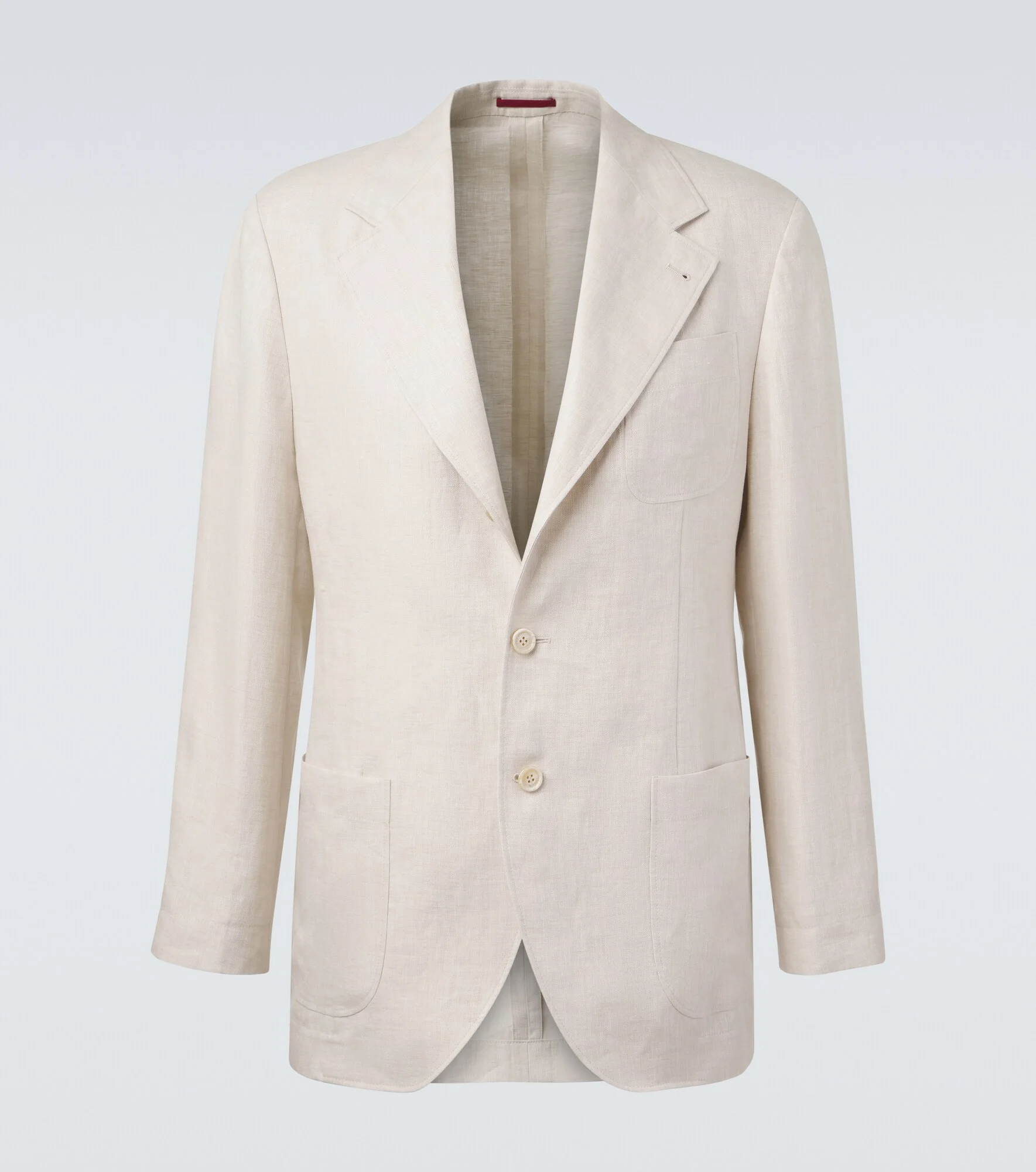 Single-breasted linen blazer - 1