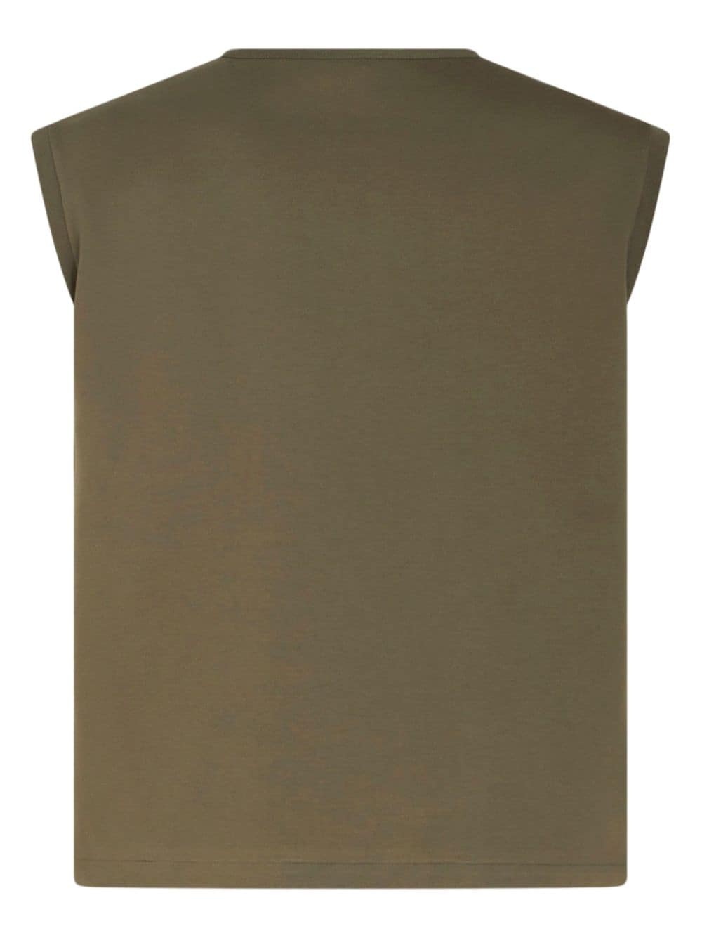 Pegaso-embroidered cotton vest - 6