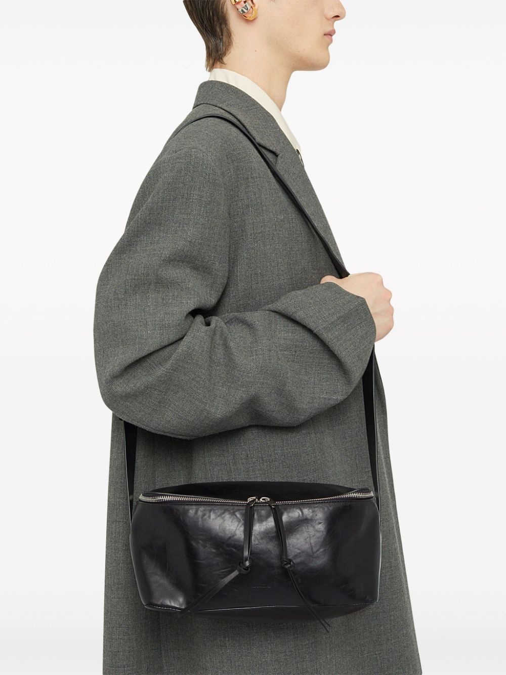 medium leather shoulder bag - 3