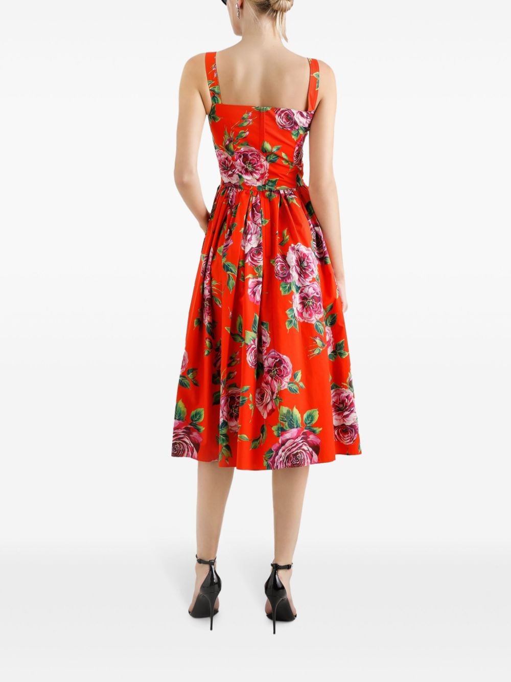floral-print midi dress - 3