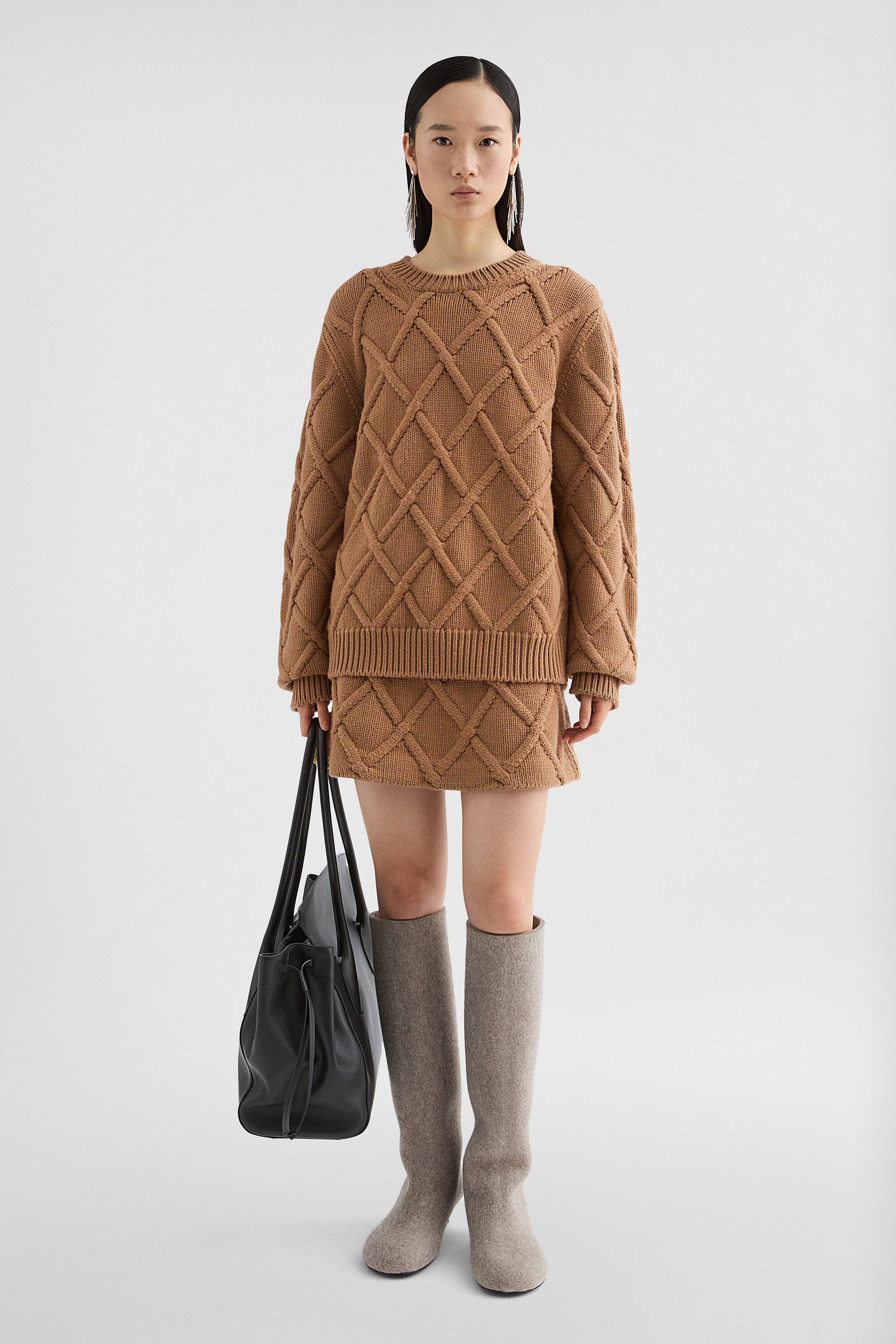 Wool Knit Mini Skirt - 4