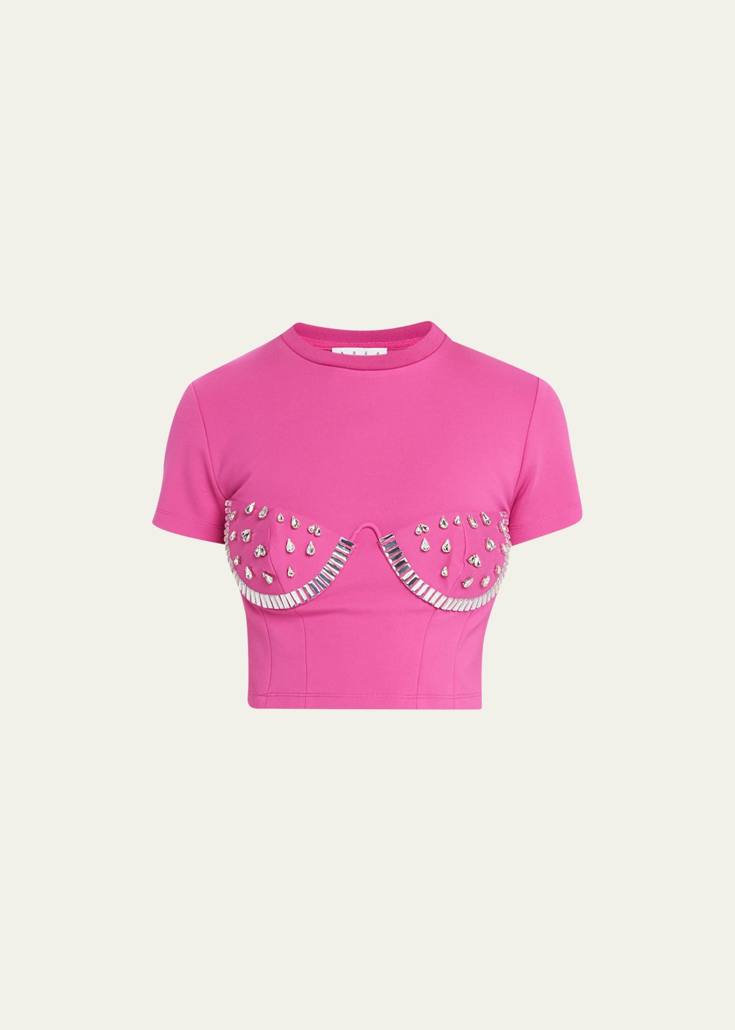 Crystal Watermelon Cup Cropped Tee - 2
