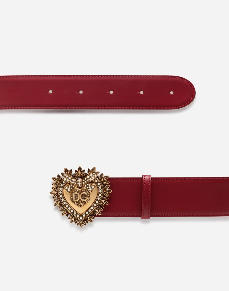 Dolce & Gabbana Luxury leather Devotion belt outlook
