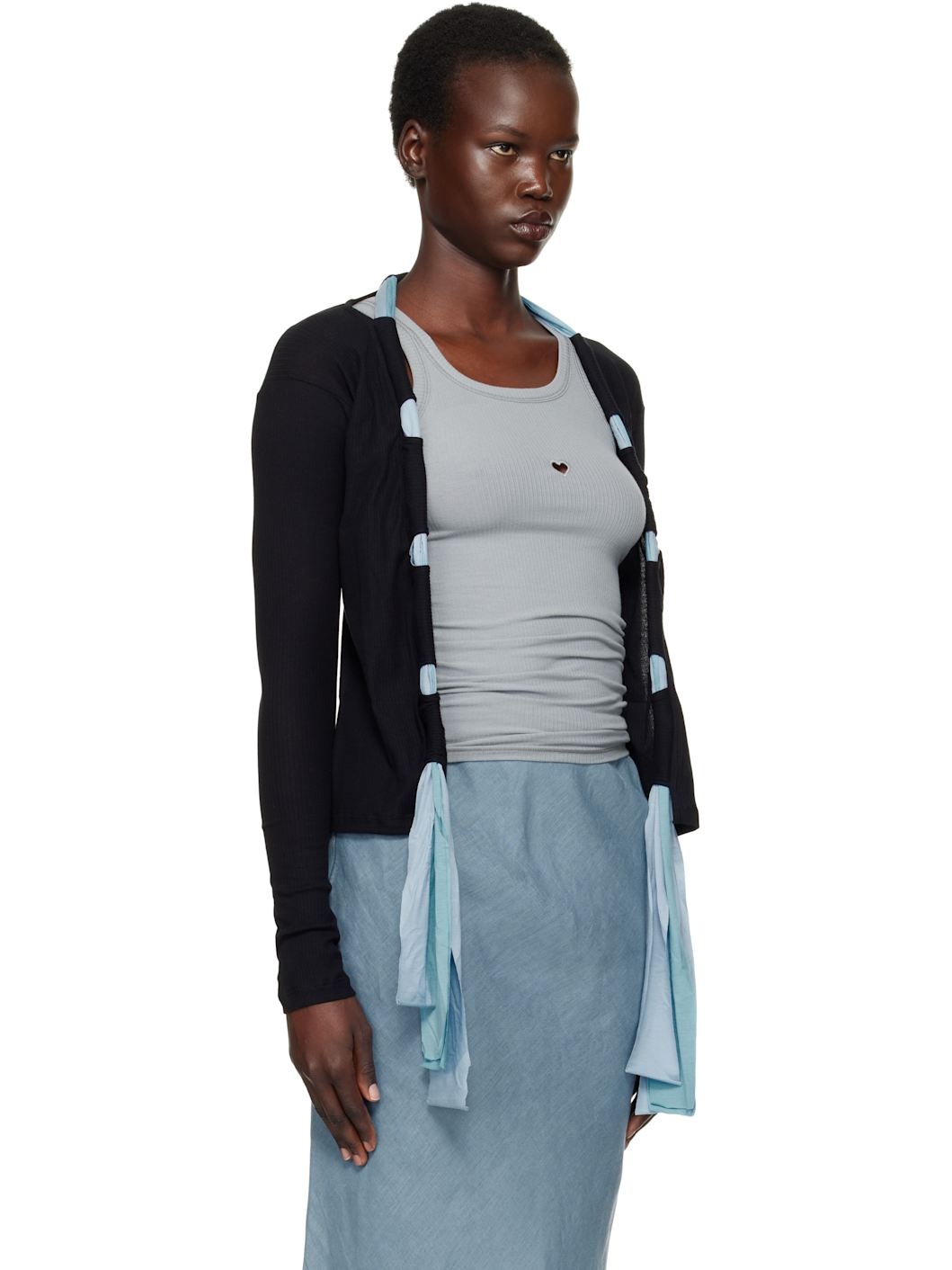 Black & Blue Circ Cardigan - 2