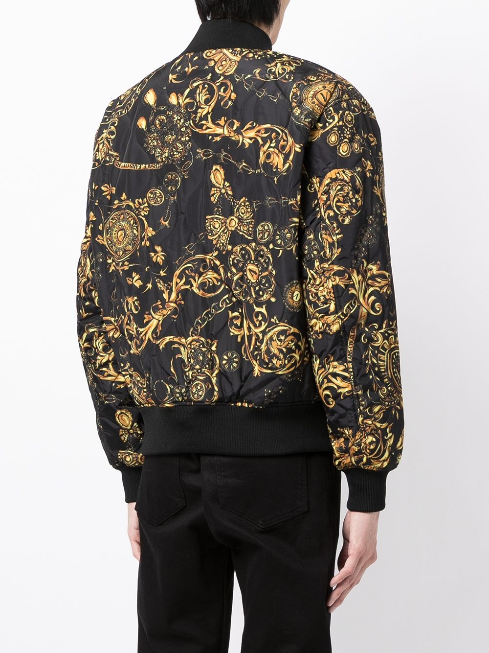 baroque-print bomber jacket - 4