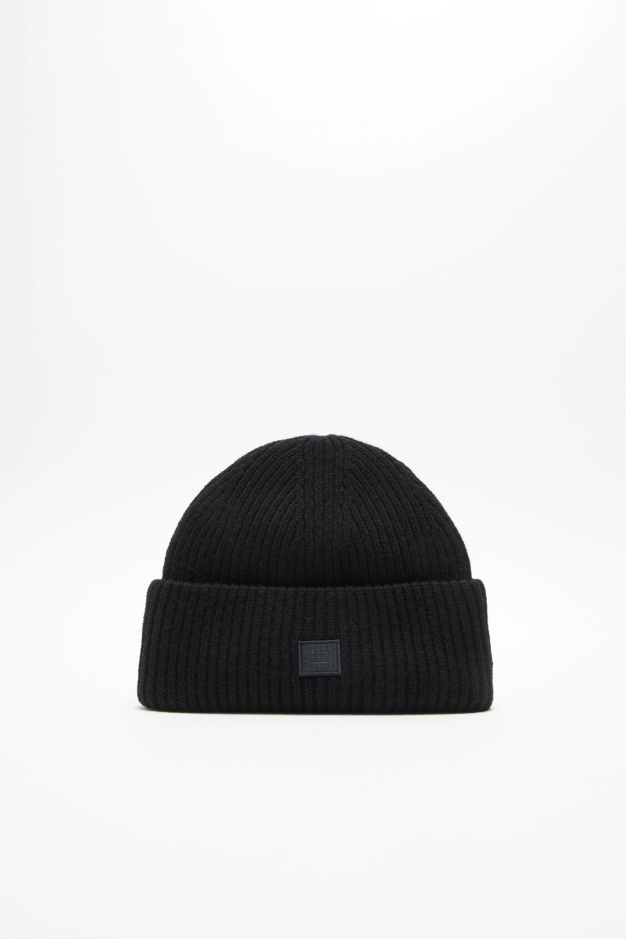 작은 얼굴 로고 beanie - 검정 - 1