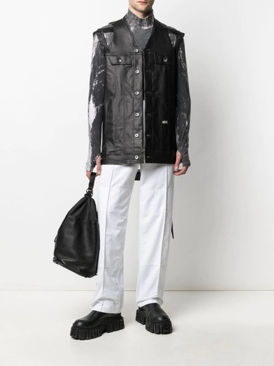 Rick Owens distressed sleeveless jacket outlook