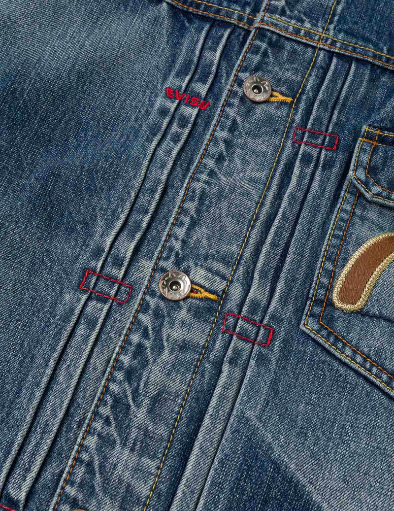Evisu & Seagull Appliqué Denim Chinese Jacket 9
