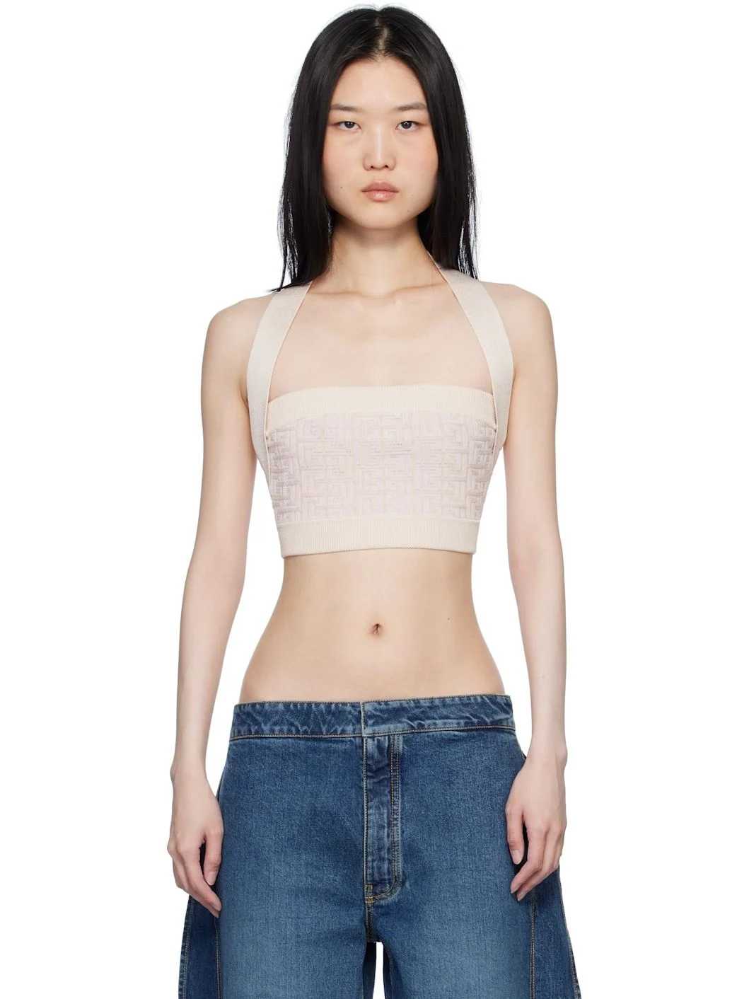 Beige PB Labyrinth Monogram Tank Top - 1