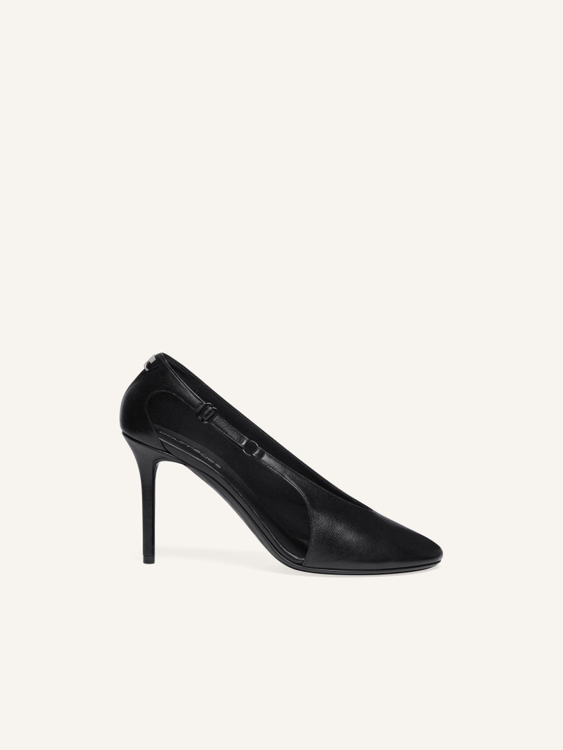 OBLIQUE LEATHER STILETTOS 1