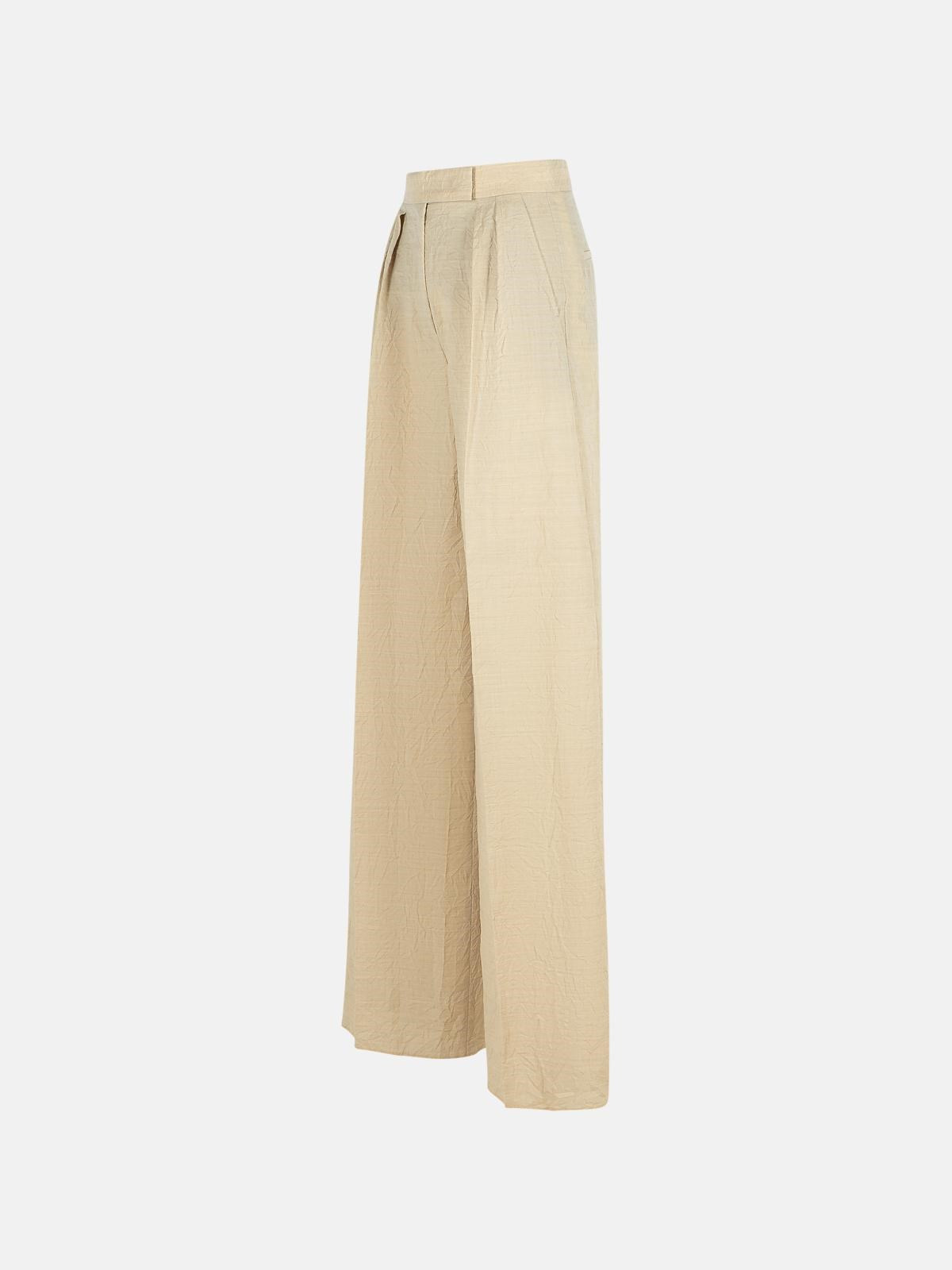 'ACINOSO' BEIGE FINE WOOL PANTS - 2