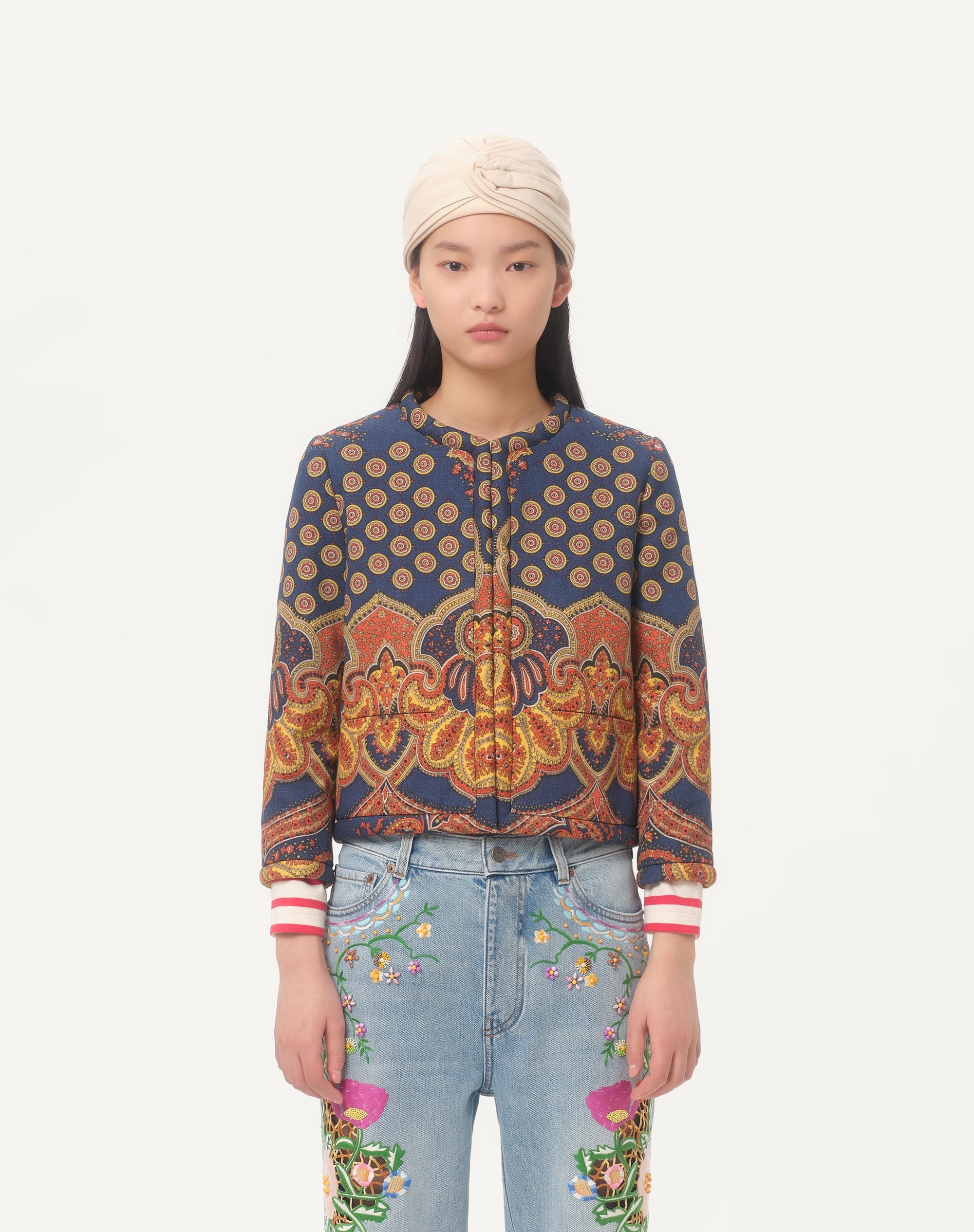 JACKET IN GABARDINE PAISLEY MEDAGLIONI VOYAGE IMAGINAIRE - 5