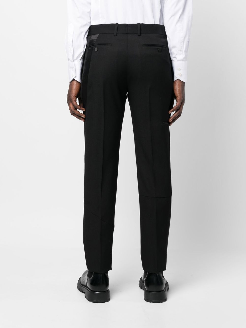 stripe-detail tailored-cut trousers - 4