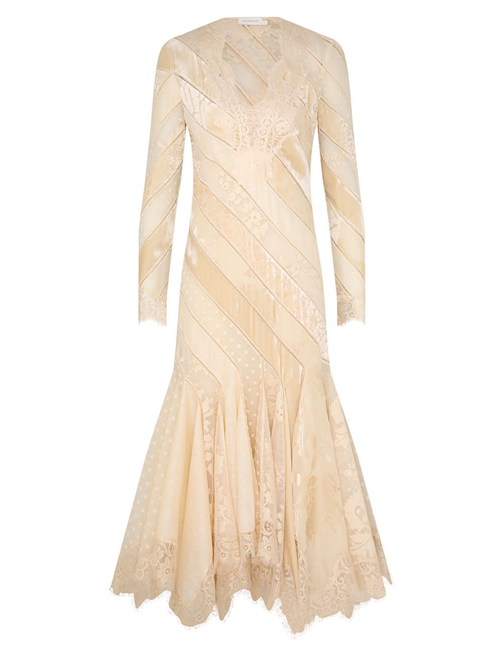【Zimmermann】EDEN V NECK SPLICED GOWN Vネック レース マキシ ZIMMERMANN | Fall Feeling: The Eden V Neck Spliced Gown from