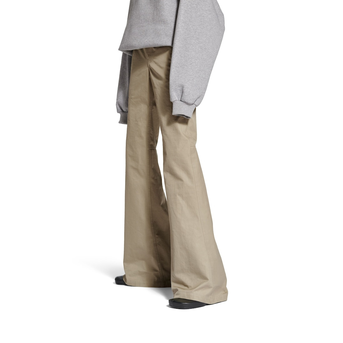 Women's Flared Pants in Military Beige - 5