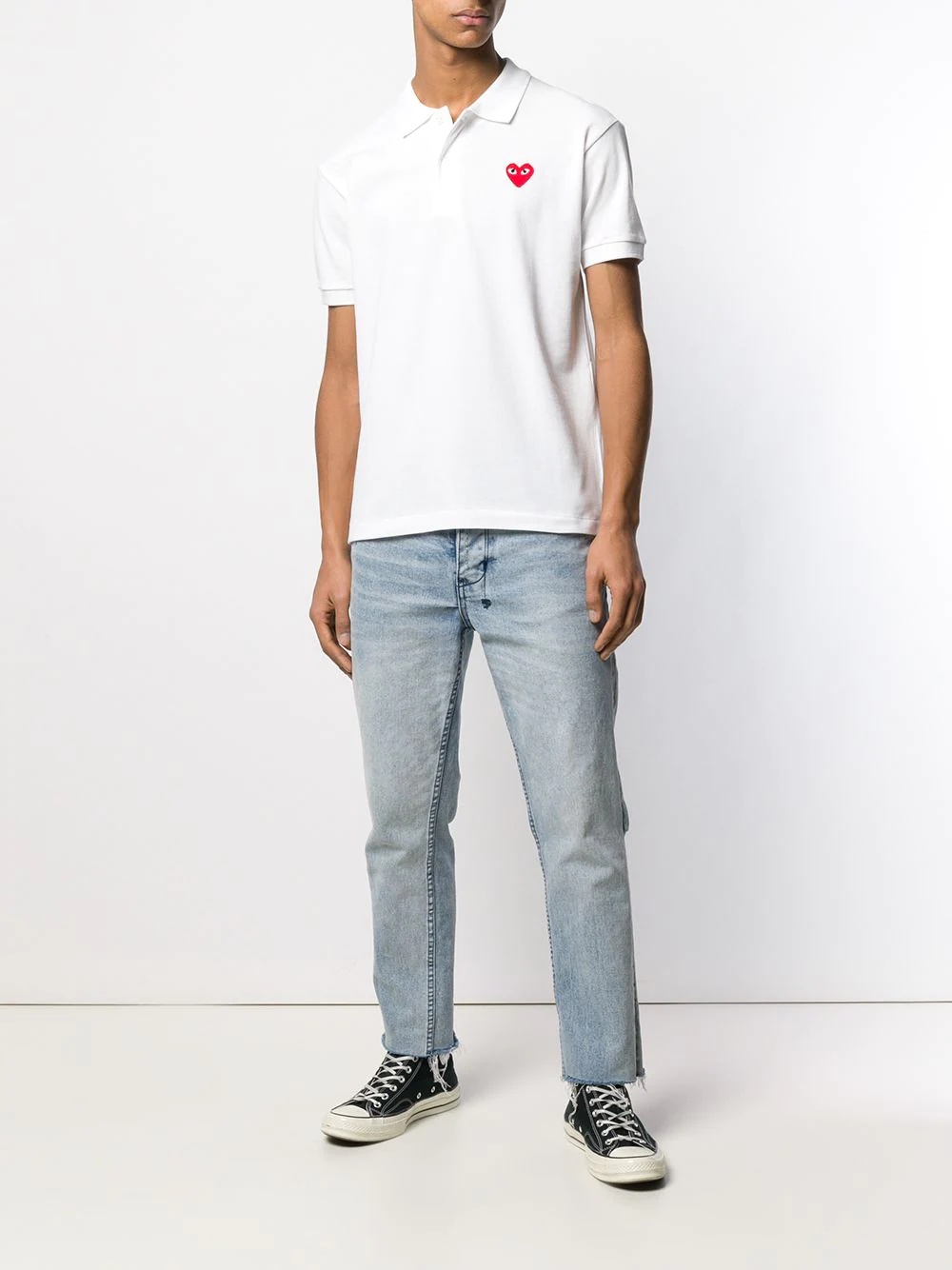 heart patch polo shirt - 2