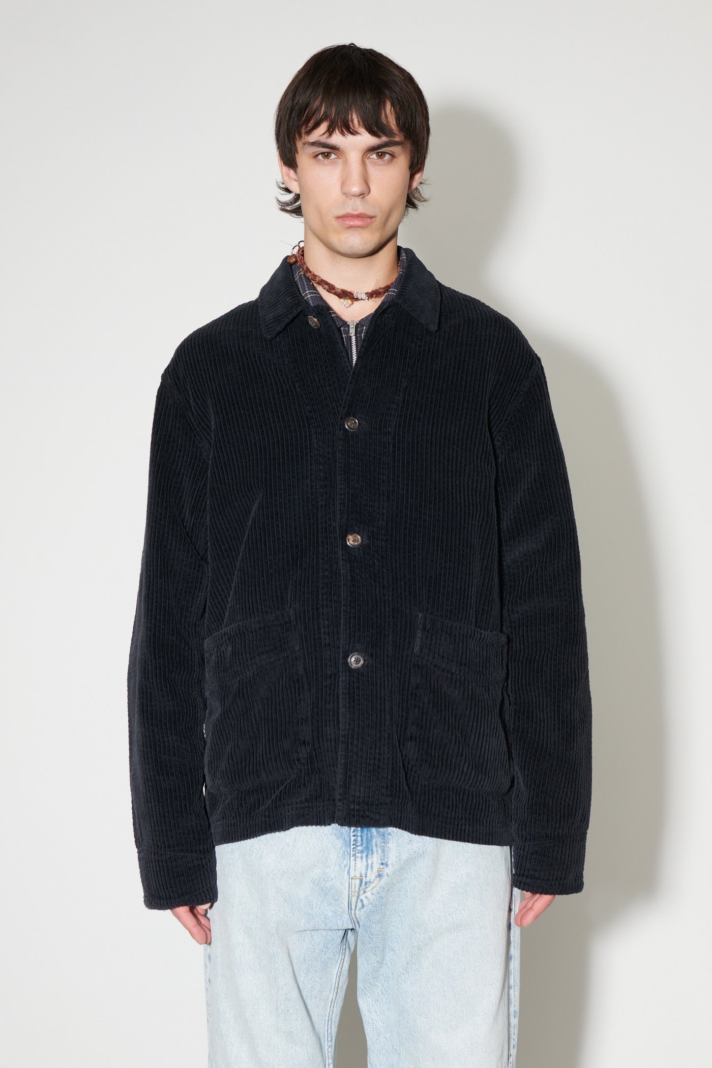 Our Legacy Archive Box Jacket Worn Black Rustic Cord | REVERSIBLE