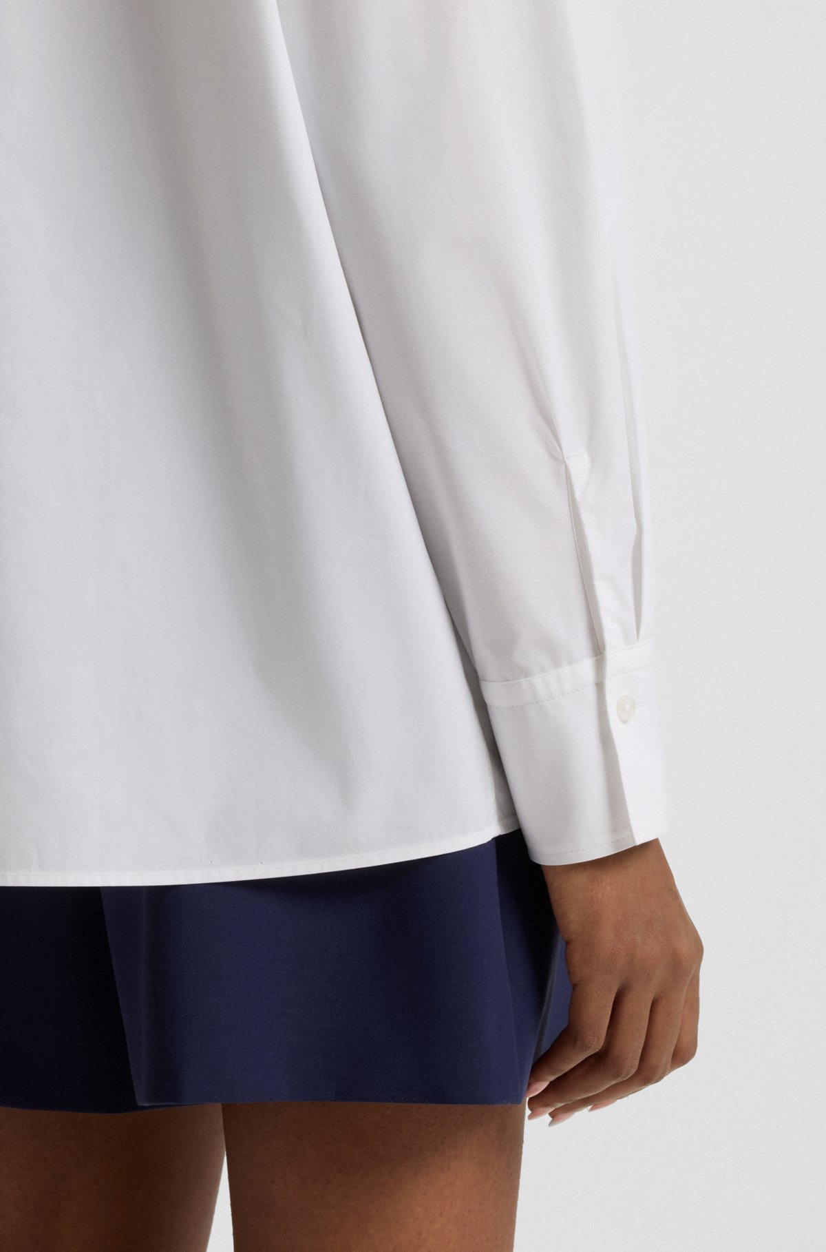 REGULAR-FIT BLOUSE WITH BOW-TIE COLLAR - 6