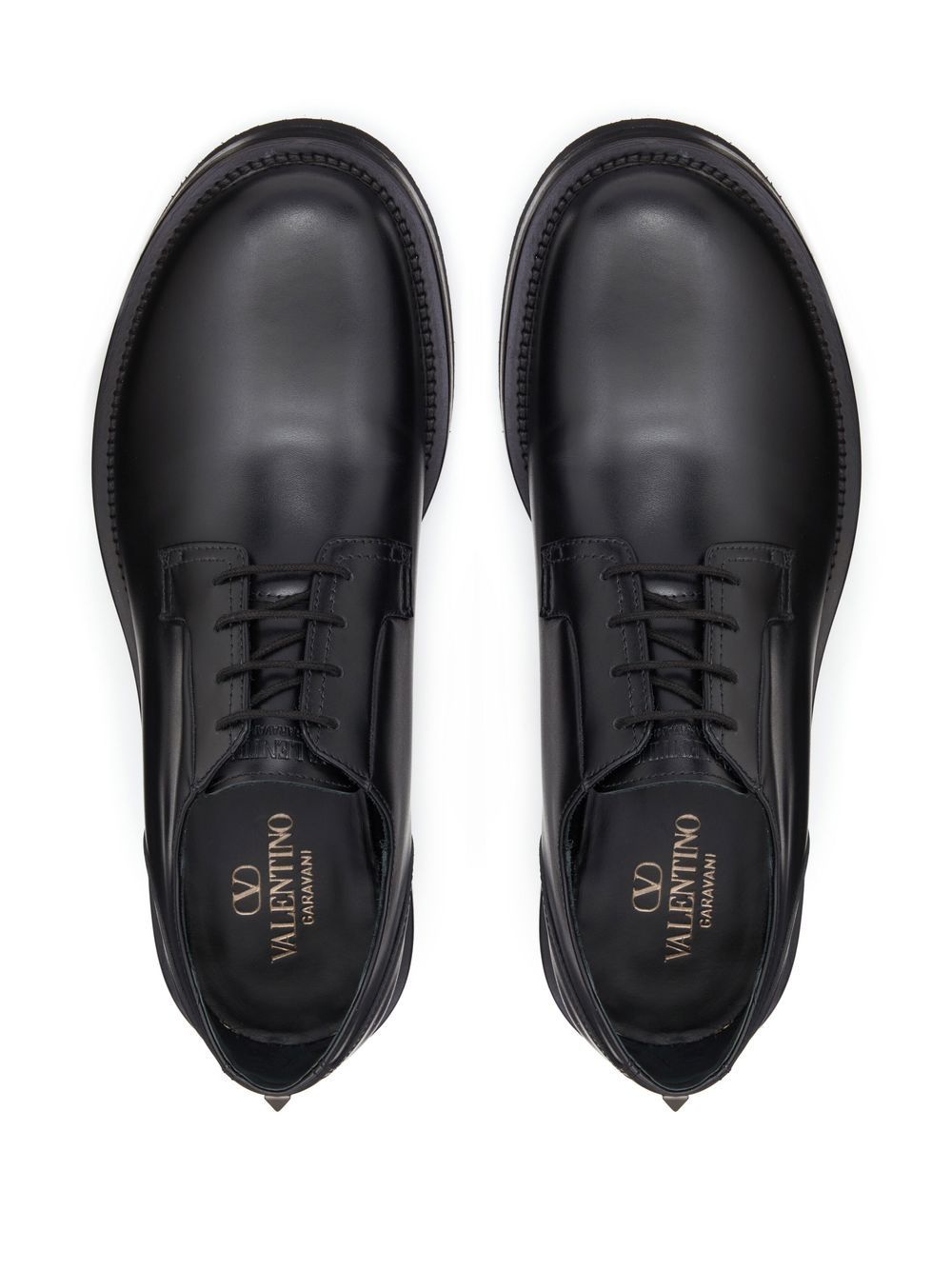 Roman Stud leather derby shoes - 4