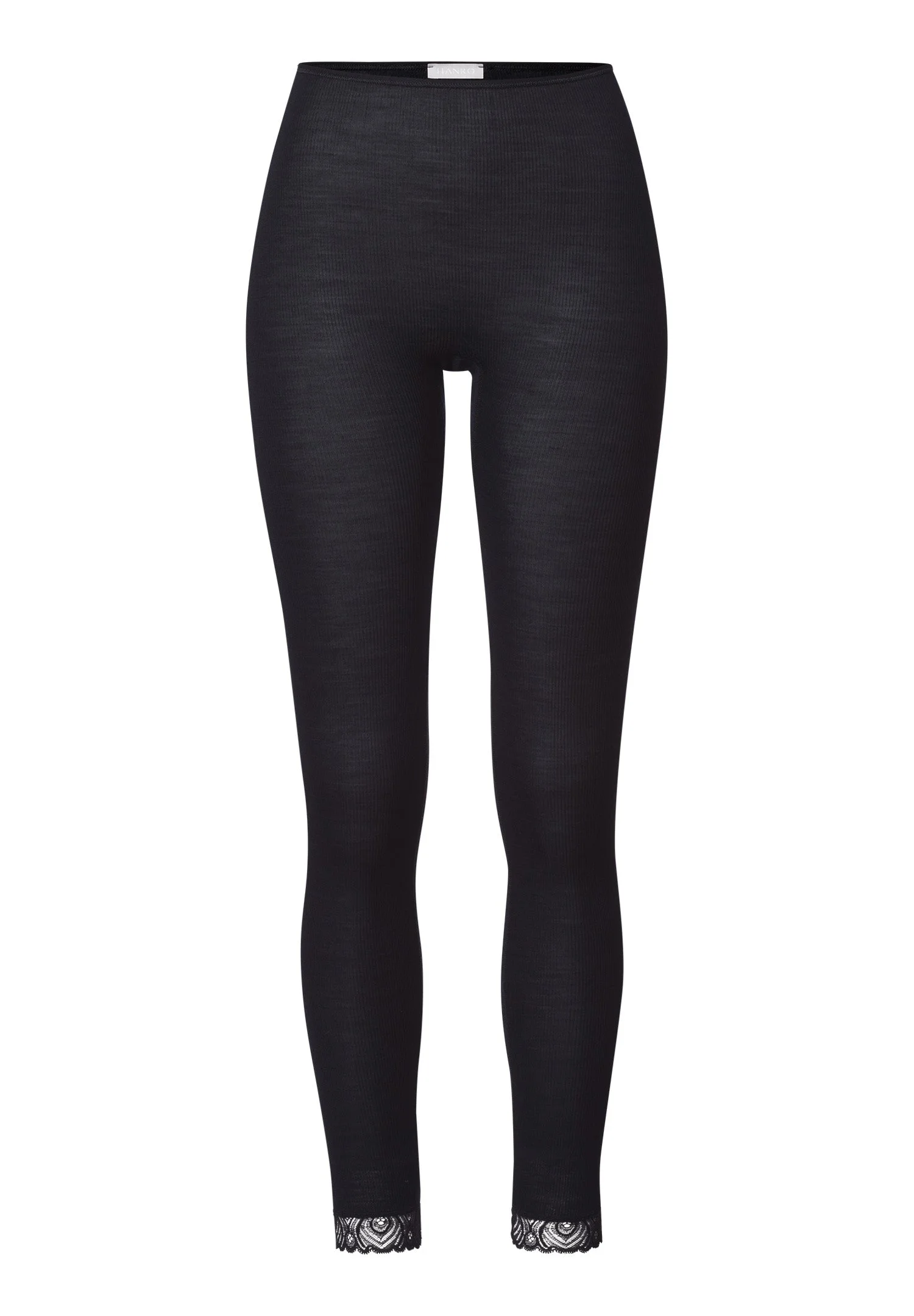 Woolen Lace Lace Trim Wool And Silk Leggings - 1