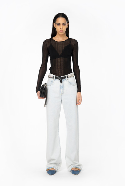 PINKO SEMI-TRANSPARENT RIBBED SWEATER outlook