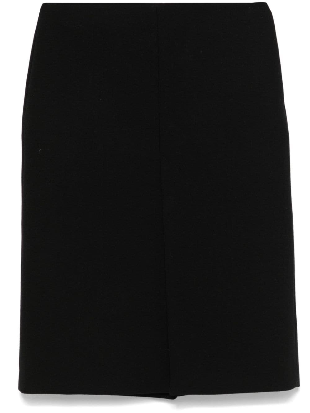 wool crepe midi skirt - 1