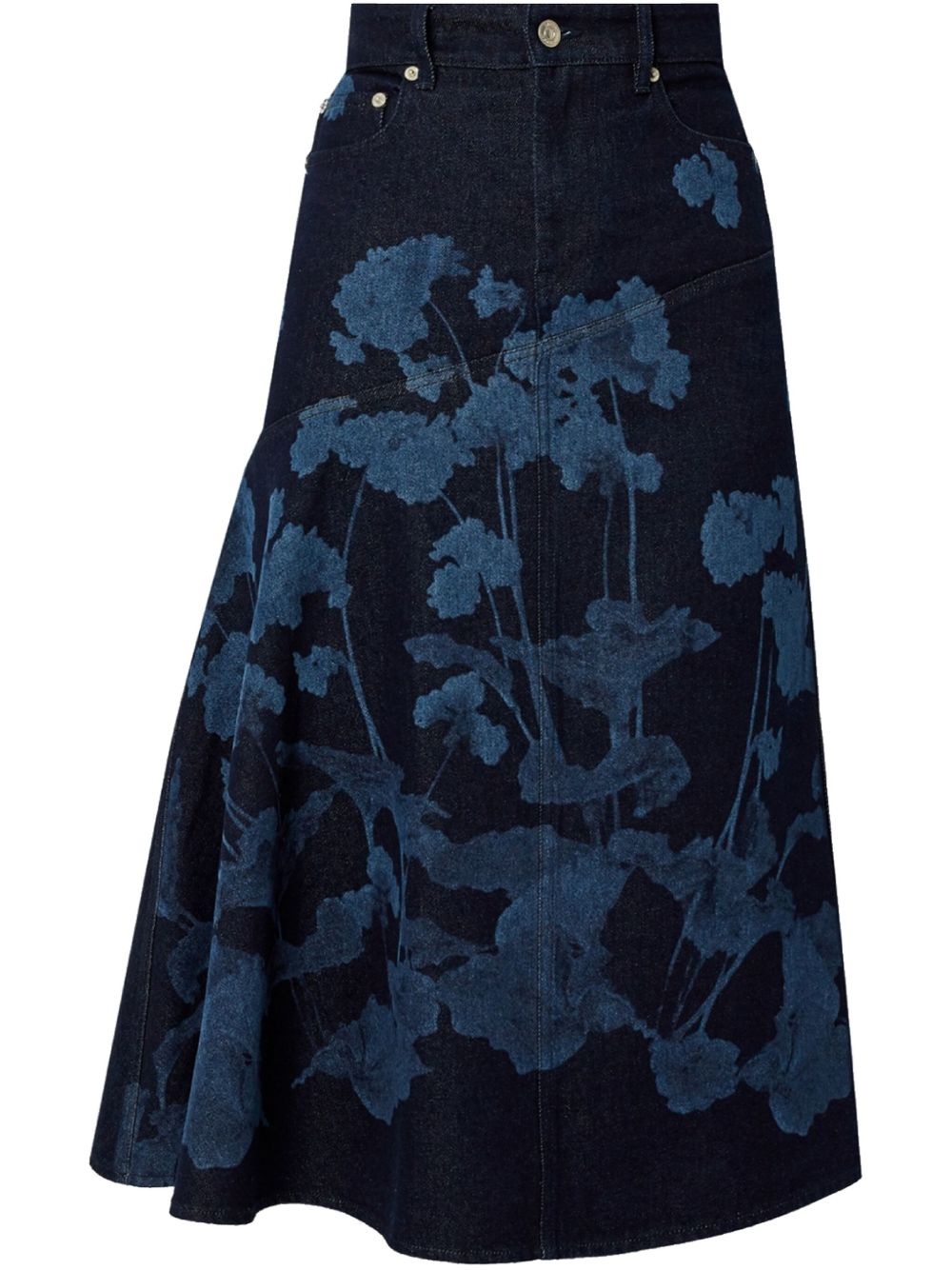 draped midi skirt - 1
