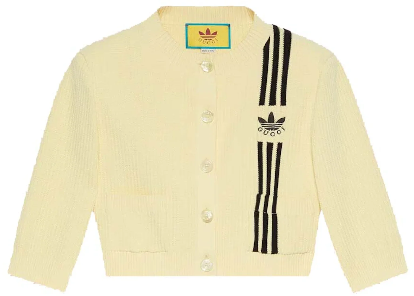 Gucci x adidas Cropped Cardigan Yellow - 1