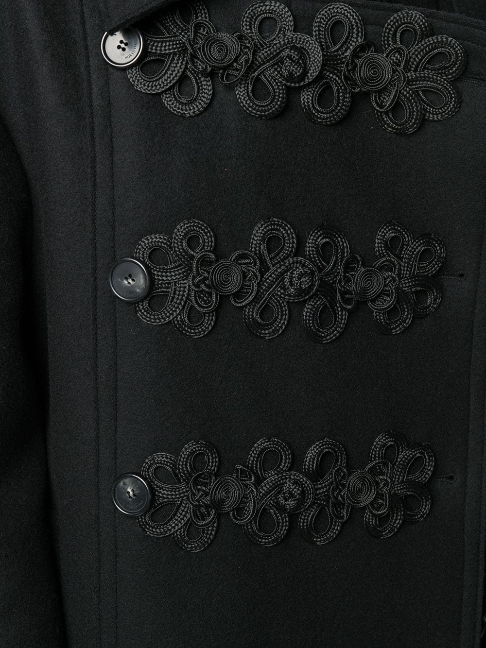 embroidered detail coat - 5