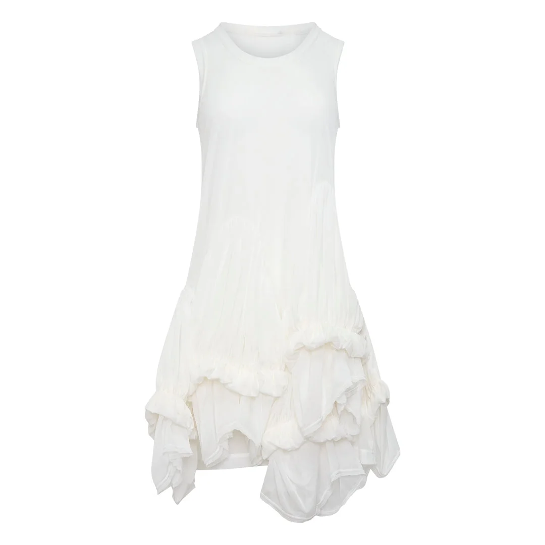 Sheer Layered Ruffle Dress - 1