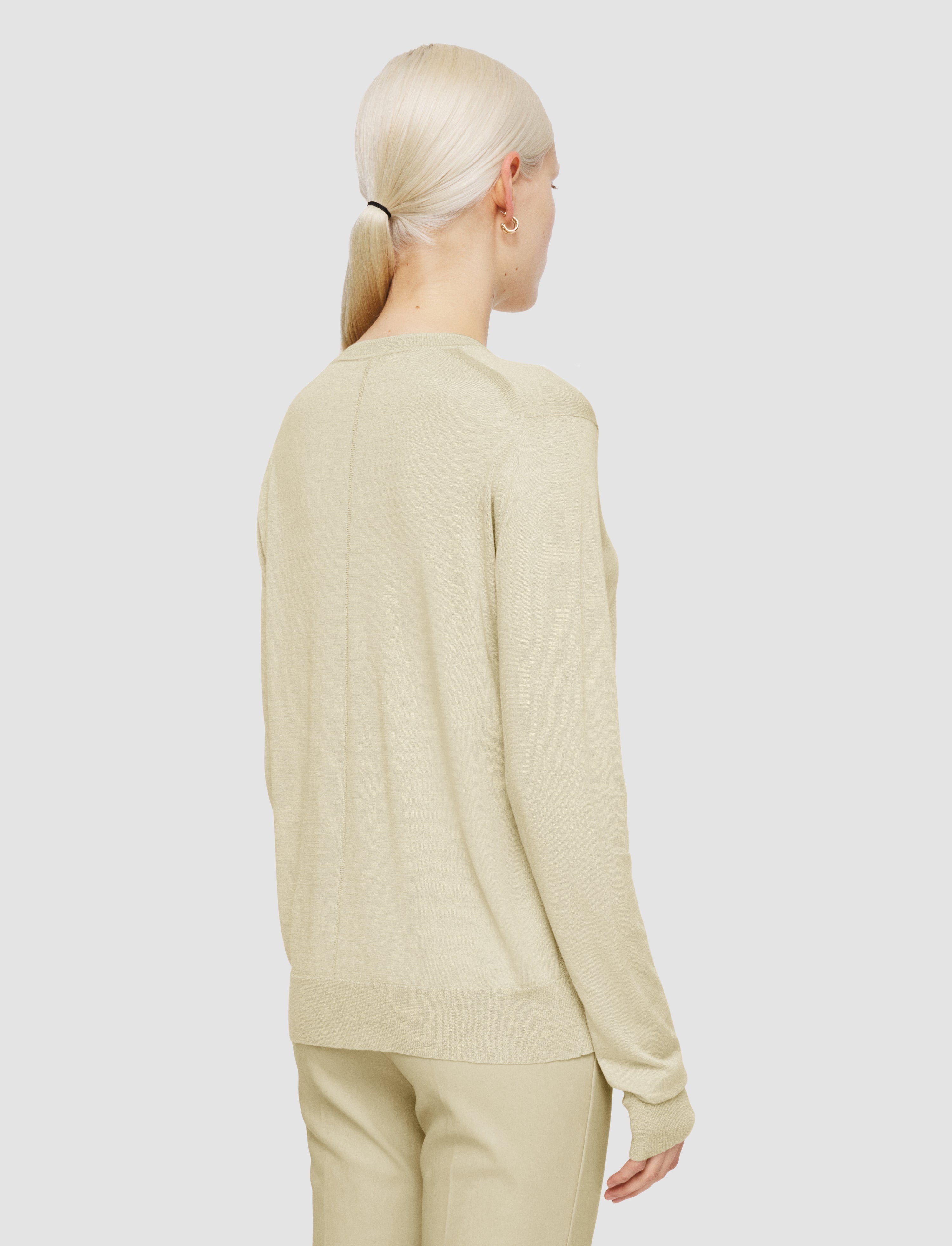 Superfine Cotton Silk Round Neck Jumper - 4