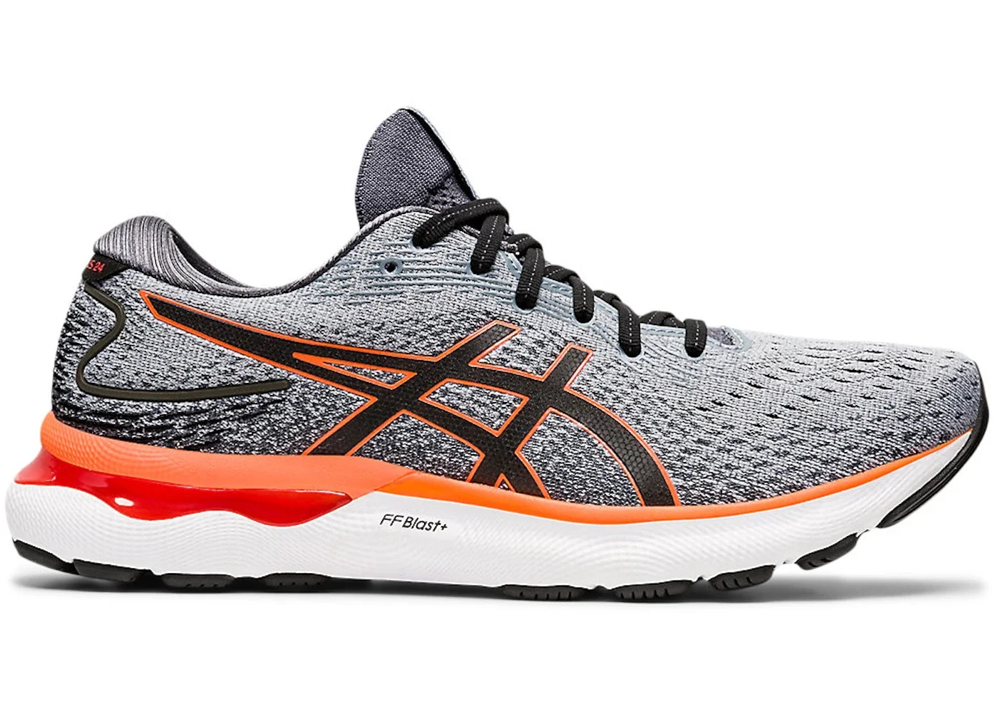 ASICS Gel-Nimbus 24 Sheet Rock Grey Shocking Orange - 1