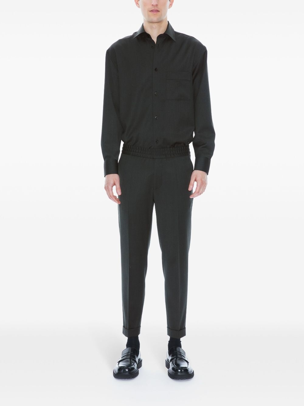 Terry cropped tapered trousers - 2