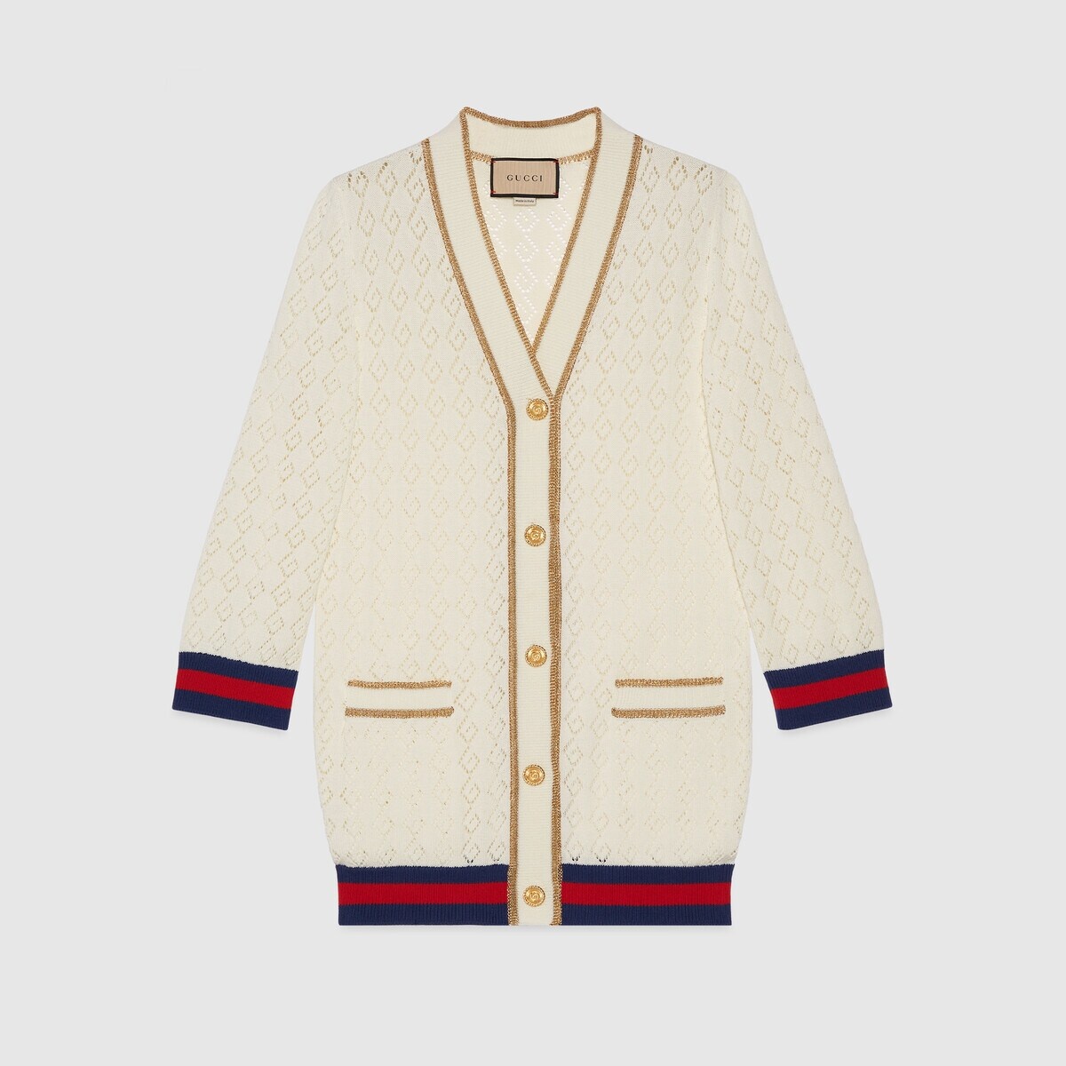 Cotton cardigan with Web - 1