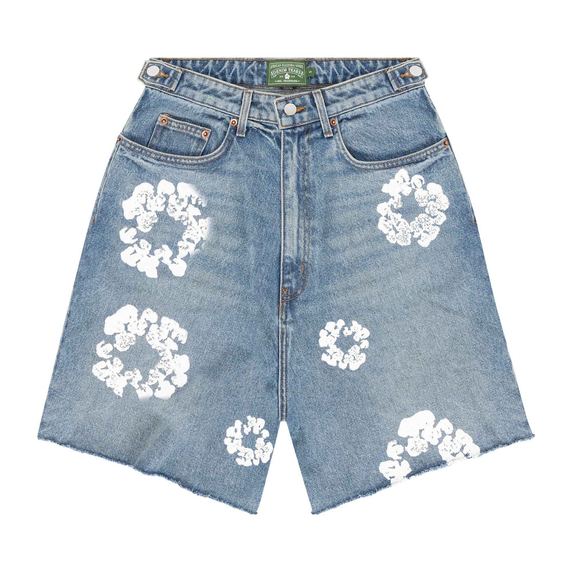 Denim Tears Wreath Jean Short 'Light Wash' - 1