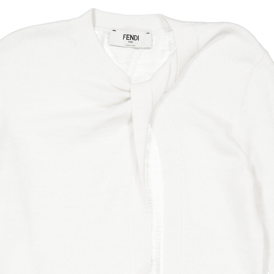 Fendi Asymmetrical Cut Wool Cardigan - 2