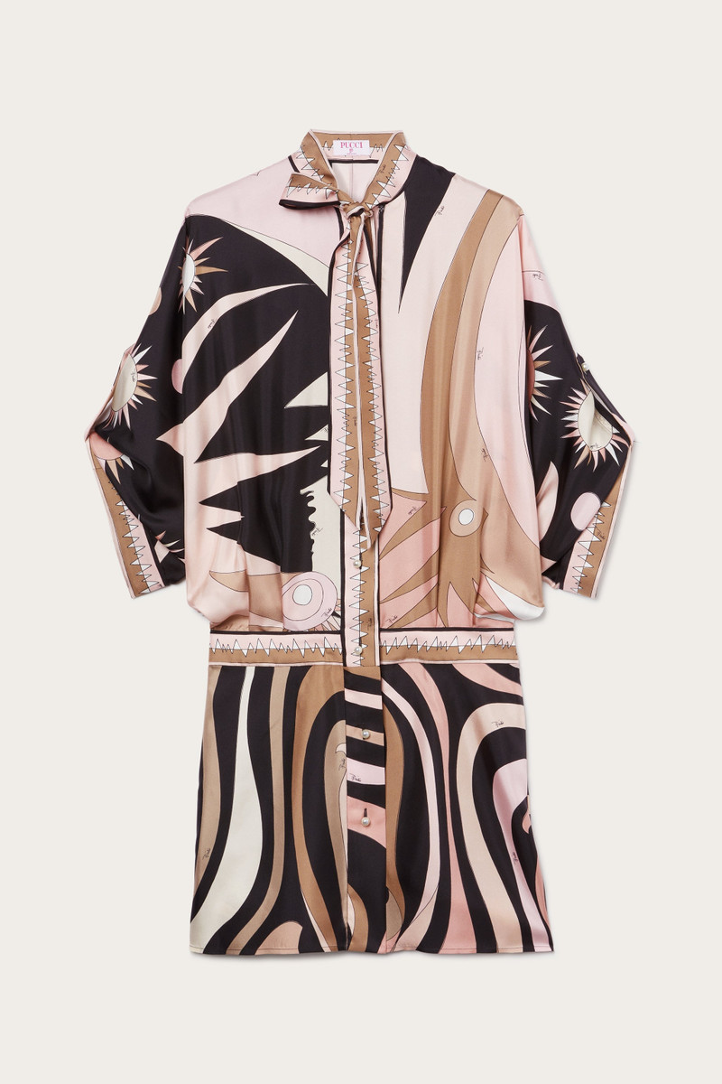 MINI DRESS WITH ASYMMETRIC SLEEVES 1