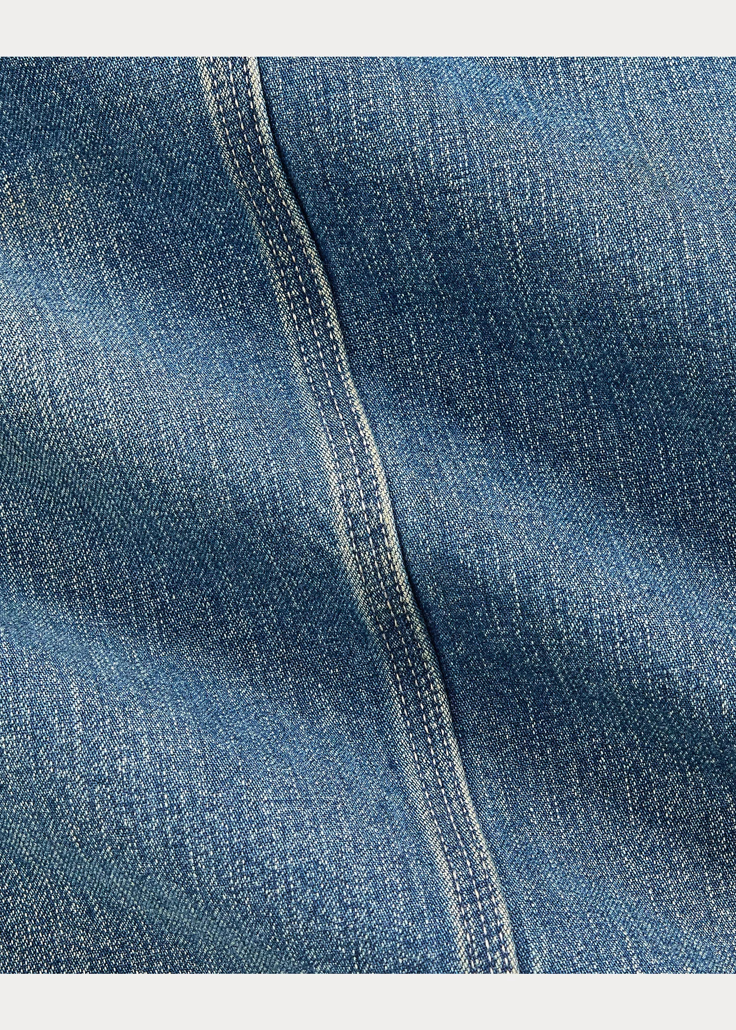 Corduroy-Collar Indigo Denim Jacket - 6