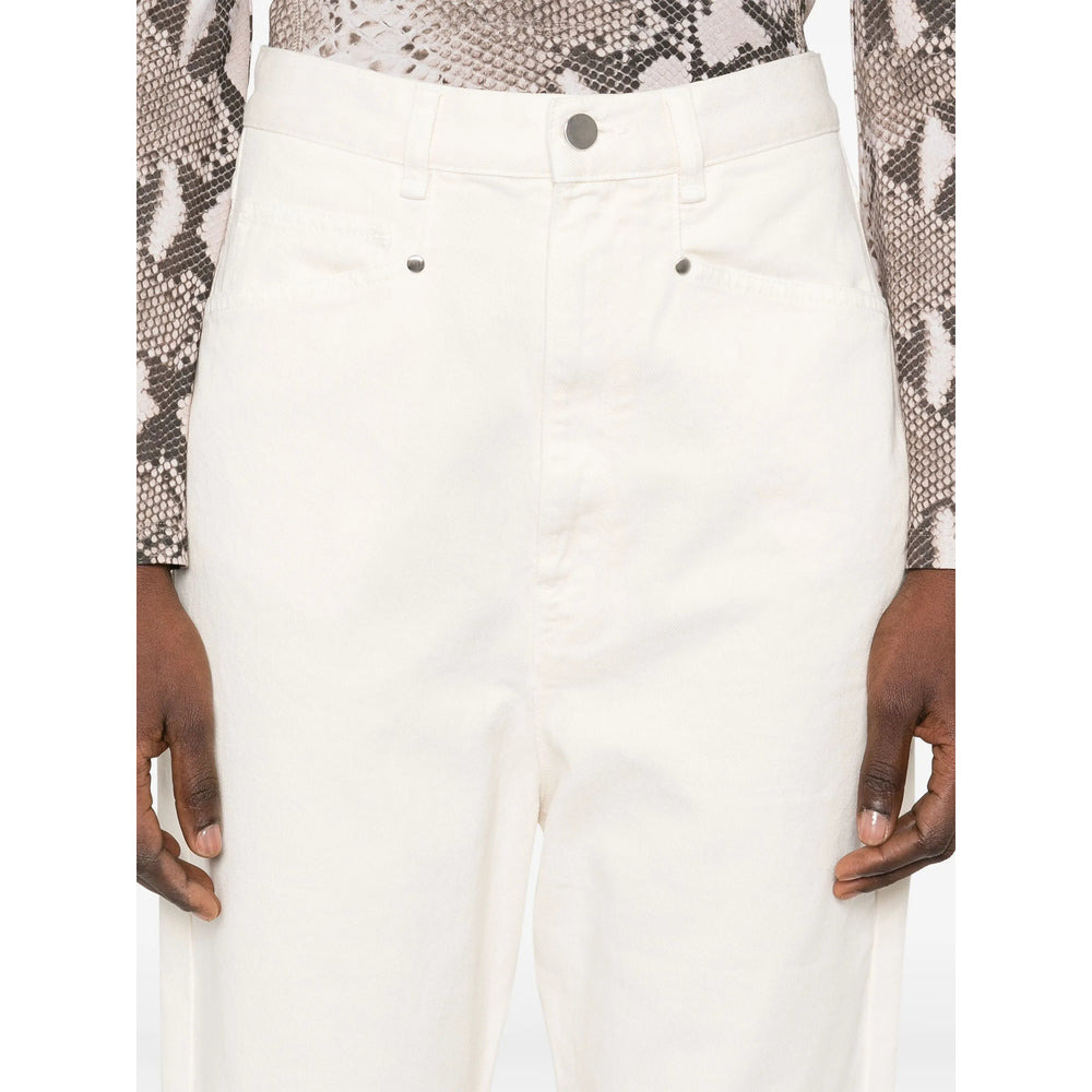 Lemaire White Denim - Straight-Leg Jeans Women - 3