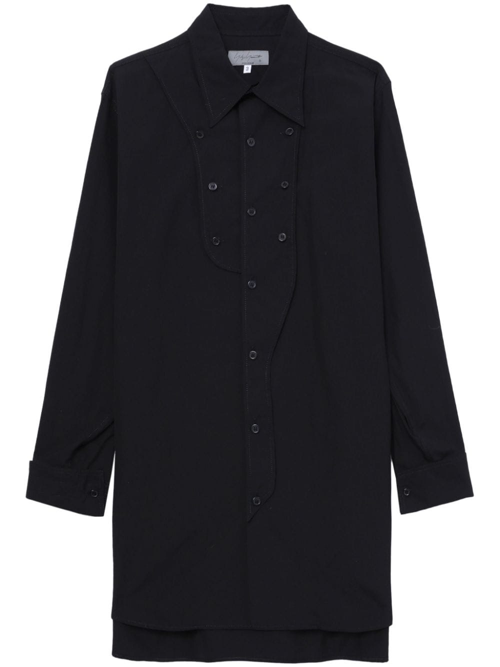 long-sleeved buttoned cotton shirt - 1