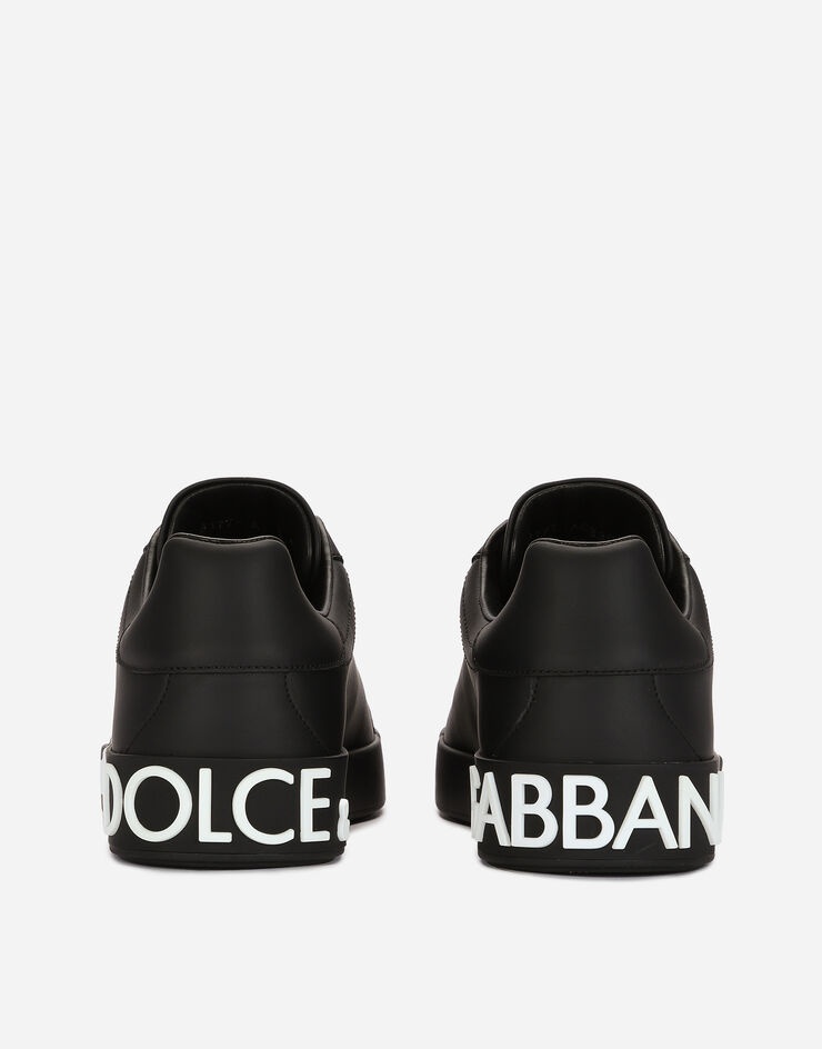 Calfskin nappa Portofino sneakers with DG logo print - 3