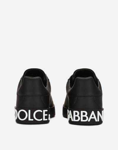 Dolce & Gabbana Calfskin nappa Portofino sneakers with DG logo print outlook