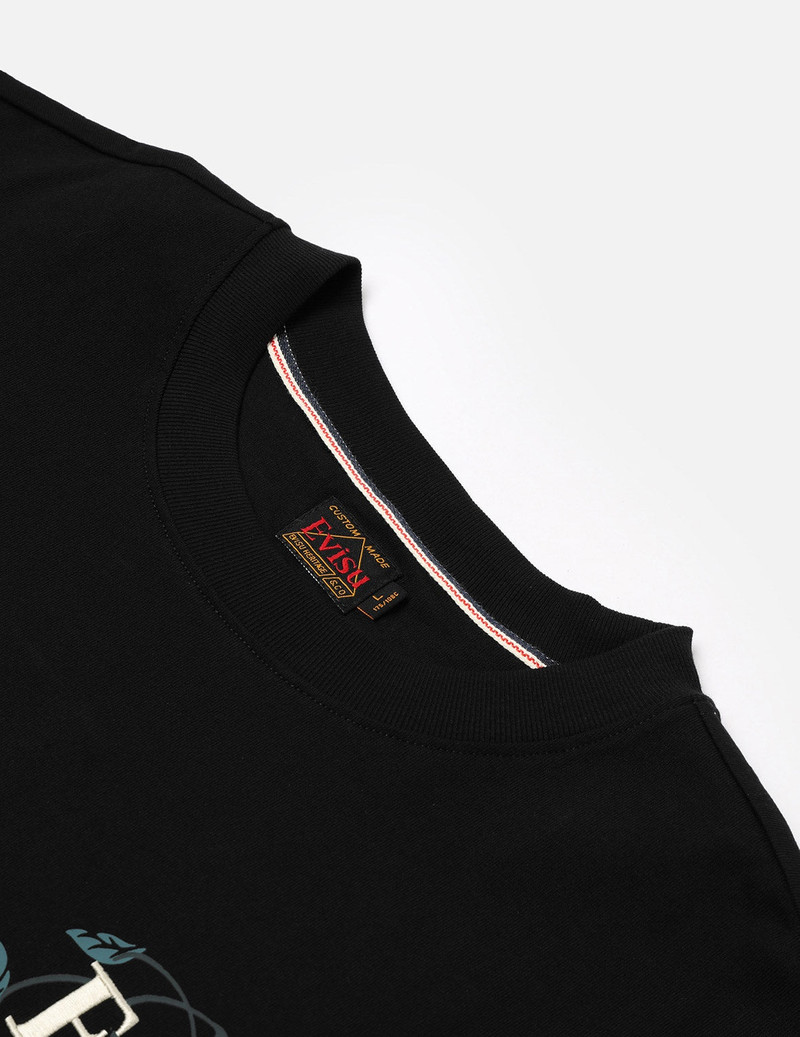 Floral Daicock and Logo Embroidery Loose Fit T-Shirt 8