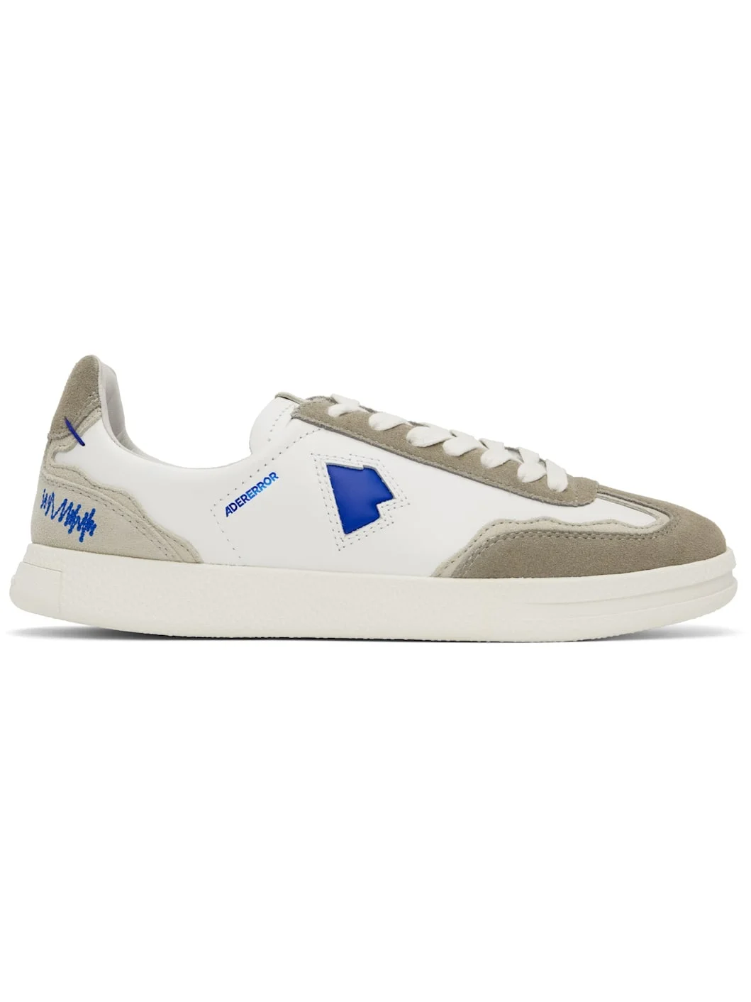 White & Gray Raff Sneakers - 1